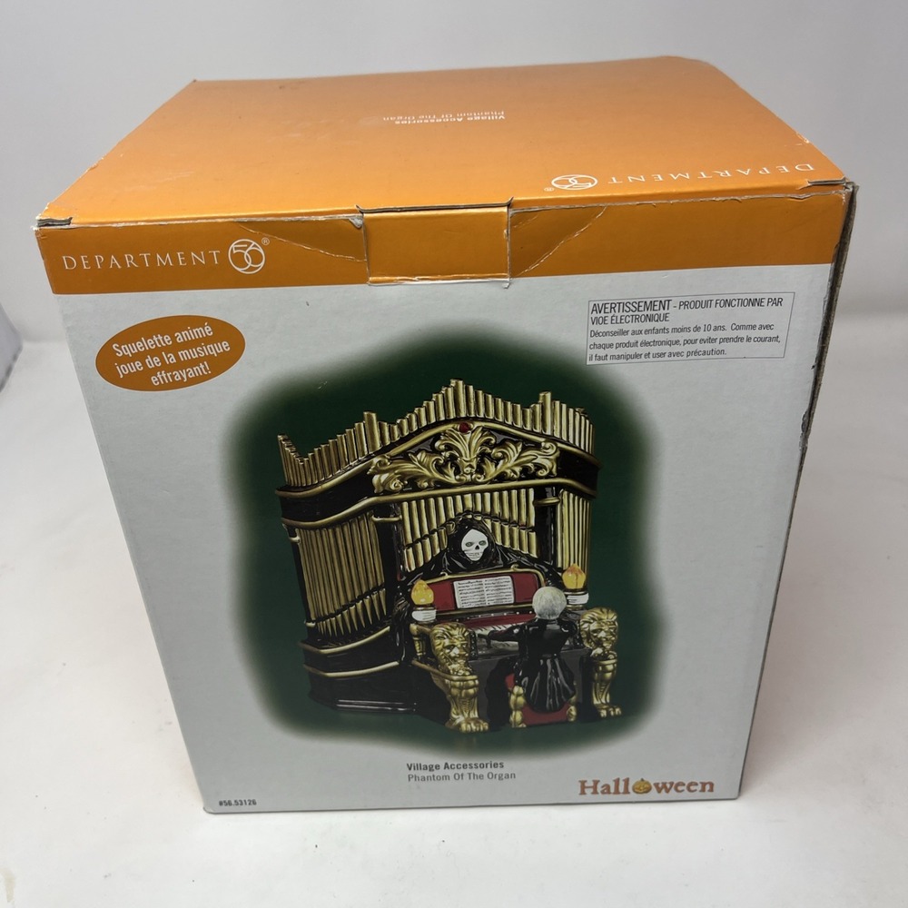 Dept 56 Halloween PHANTOM OF THE ORGAN Lights Sound Movement